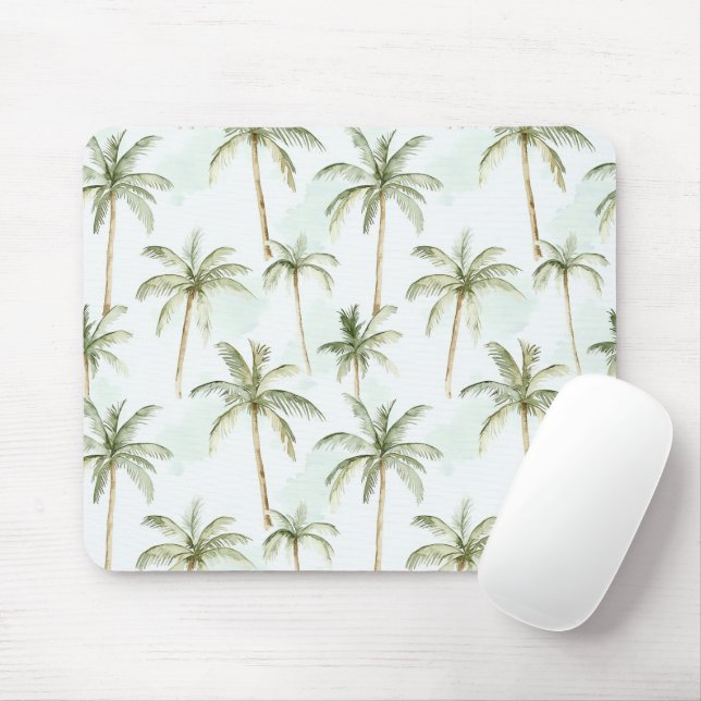 Tropical Palm Trees   Mouse Mat (With Mouse)