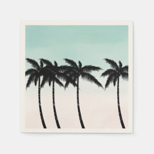 Tropical Palm Trees Ombre Napkin