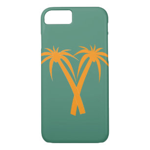 Tropical Palm Trees orange Summer iPhone 8/7 Case