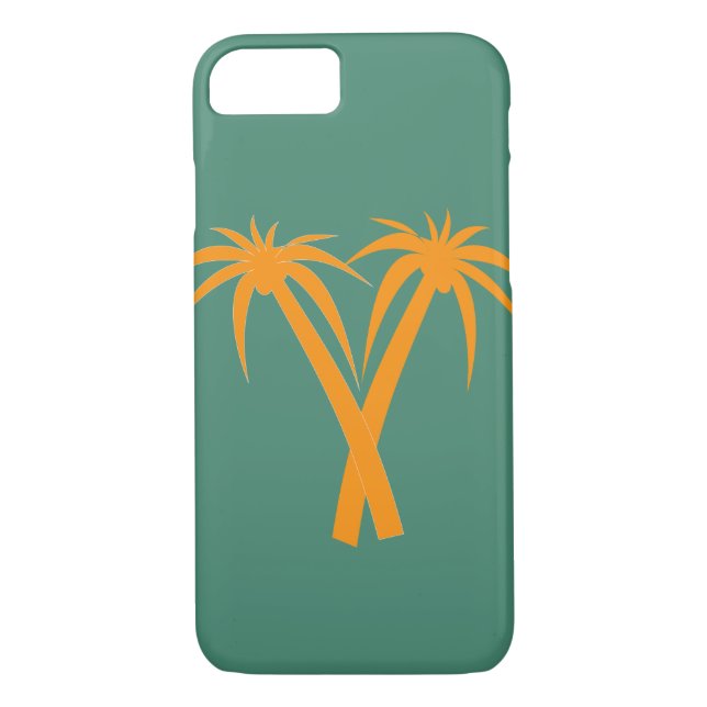 Tropical Palm Trees orange Summer Case-Mate iPhone Case (Back)