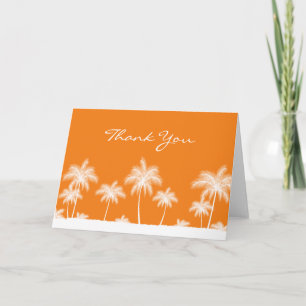 Tropical Palm Trees Orange Thank You