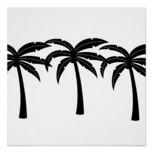 Tropical Palm Trees Poster