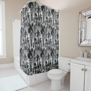 Tropical Palm Trees. Posterised design. Shower Curtain