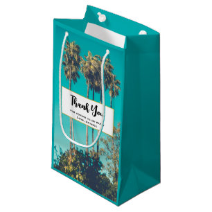Tropical Palm Trees Retro Party Thank You Small Gift Bag