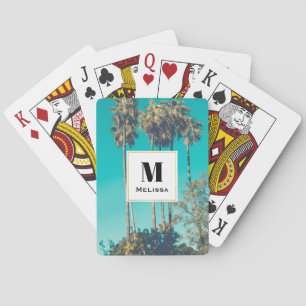 Tropical Palm Trees Retro Playing Cards