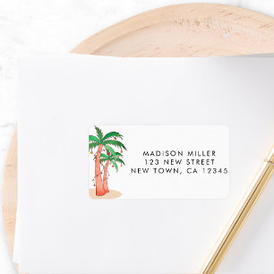Tropical Palm Trees Return Address Label