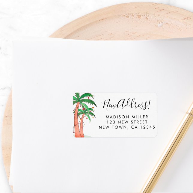Tropical Palm Trees Return Address Label (Creator Uploaded)