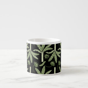 Tropical palm trees seamless pattern espresso cup