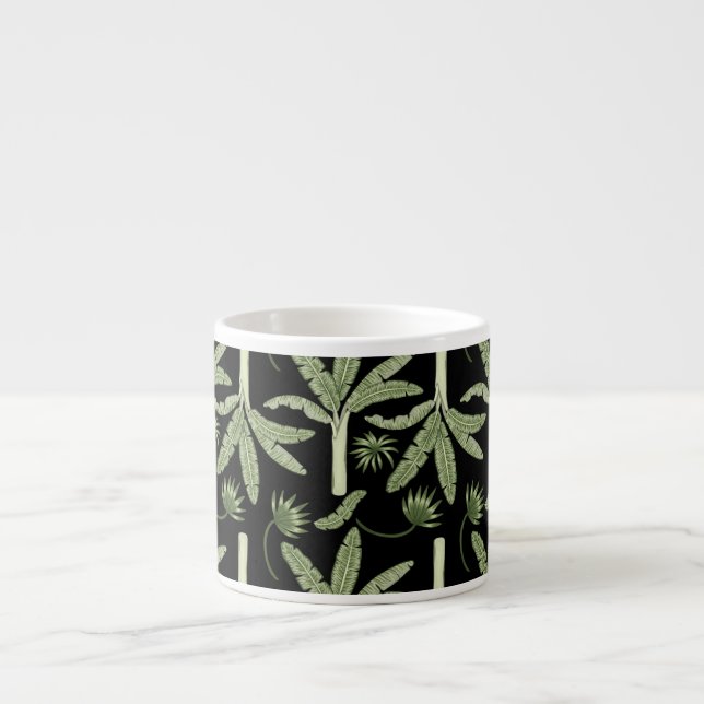 Tropical palm trees seamless pattern espresso cup (Front)