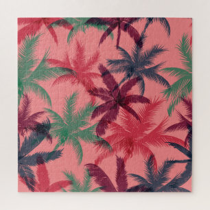 Tropical Palm Trees: Seamless Pattern Jigsaw Puzzle