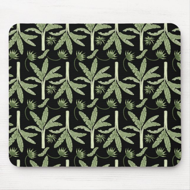 Tropical palm trees seamless pattern mouse mat (Front)