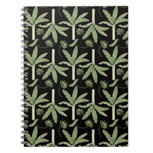 Tropical palm trees seamless pattern notebook
