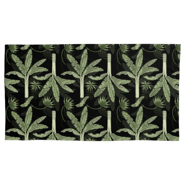 Tropical palm trees seamless pattern pillowcase (Front-Left)