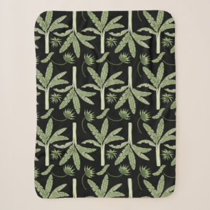 Tropical palm trees seamless pattern sherpa blanket