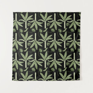 Tropical palm trees seamless pattern tapestry