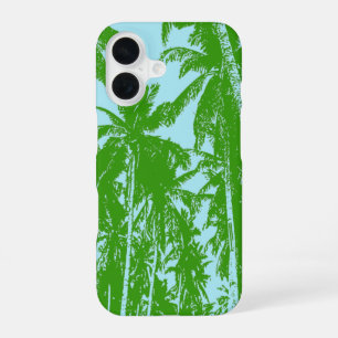Tropical Palm Trees Silhouetted iPhone 16 Case