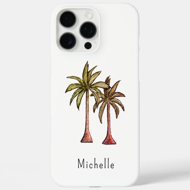 Tropical Palm Trees Simple  Case-Mate iPhone Case (Back)