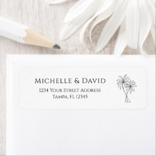 Tropical Palm Trees Simple Classic Return Address