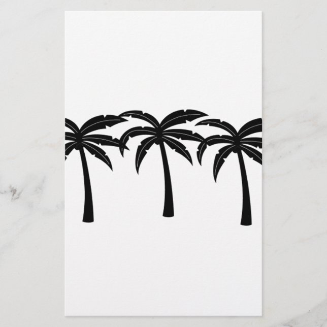 Tropical Palm Trees Stationery (Front)