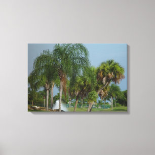 Tropical Palm Trees Stretched Canvas Print