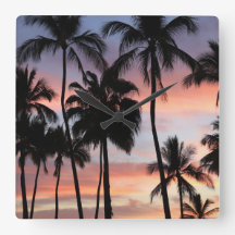 Tropical Palm Trees Sunset