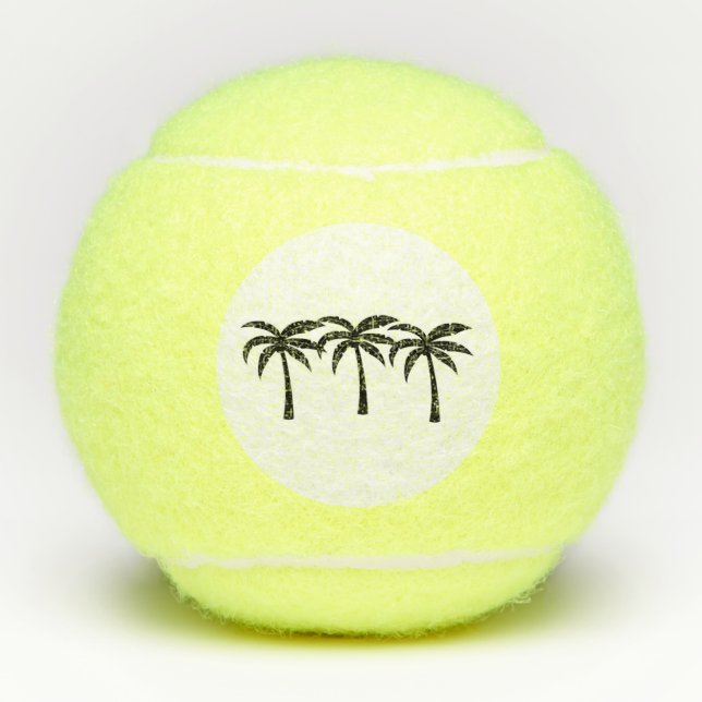 Tropical Palm Trees Tennis Balls (Front)