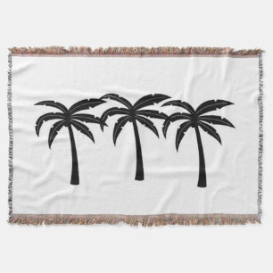 Tropical Palm Trees Throw Blanket