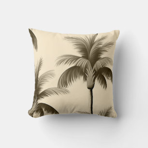 Tropical Palm Trees Throw Pillow