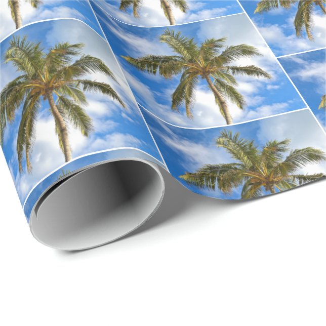 tropical palm trees wrapping paper (Roll Corner)