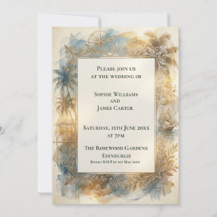Tropical Palm Wedding Invitation