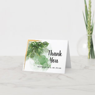 Tropical Palm Wedding Thank You Card