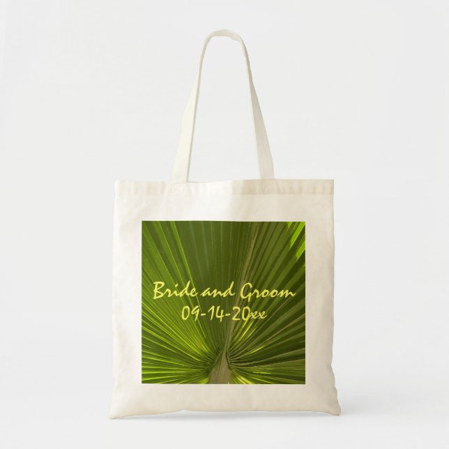 Tropical Palm Wedding Tote Bag (Front)