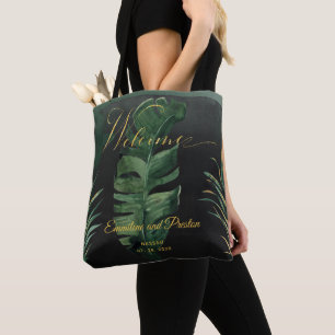 Tropical Palm Wedding Welcome Guest Gift Tote Bag