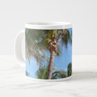 Tropical Palms Against Blue Sky Mug