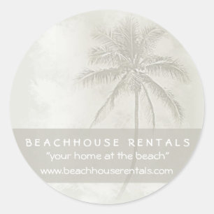 Tropical Palms Classic Round Sticker