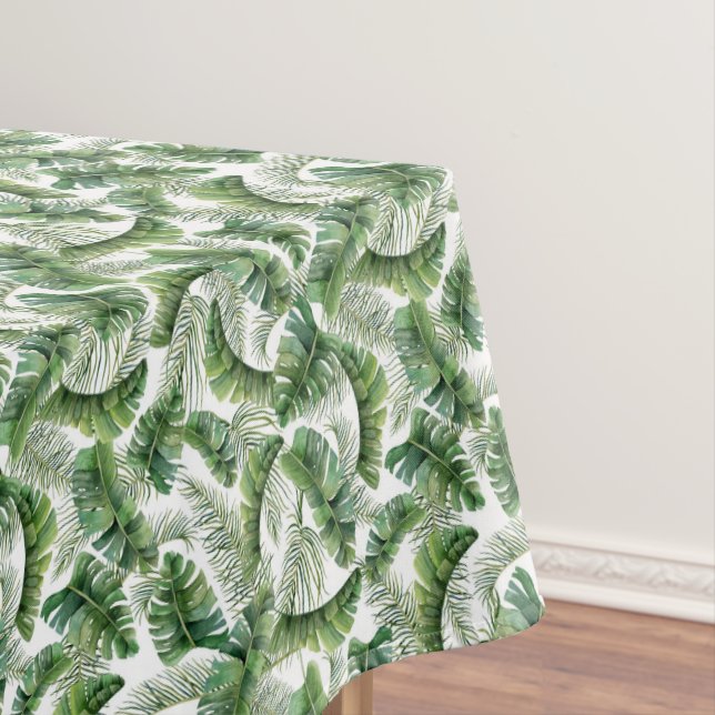 Tropical Palms Cotton  Tablecloth (In Situ)