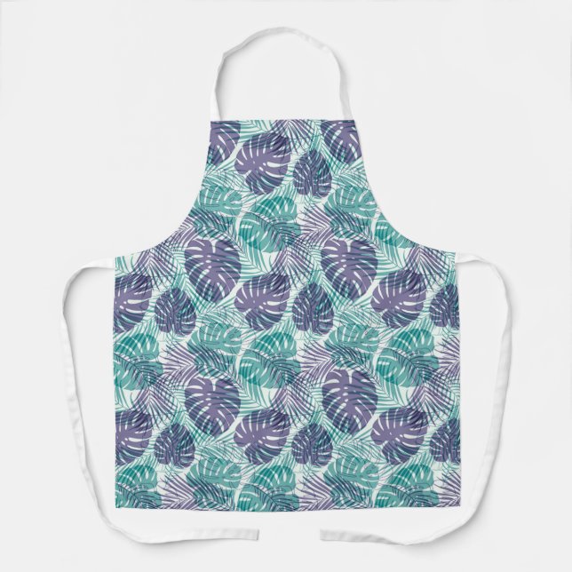 Tropical Palms Print Apron (Front)