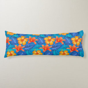 Tropical Palms Print Body Pillow