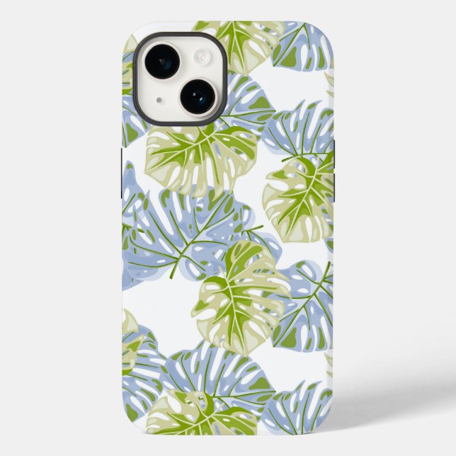 Tropical Palms Print iPhone 14 Case (Back)