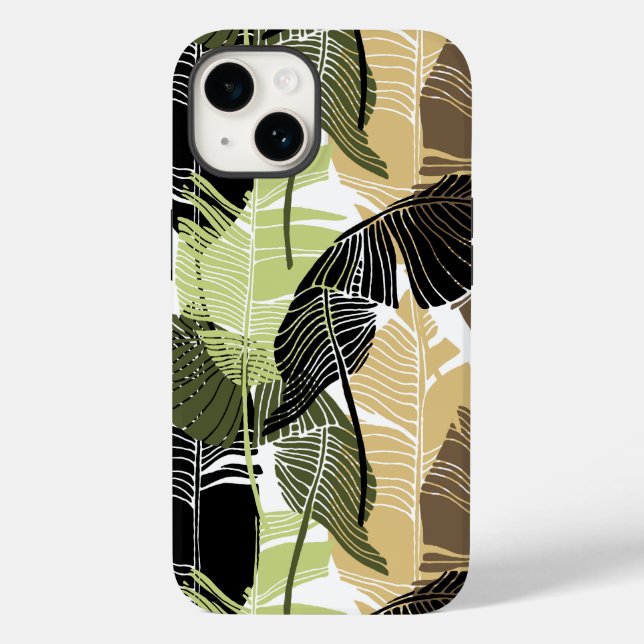 Tropical Palms Print iPhone 14 Case (Back)