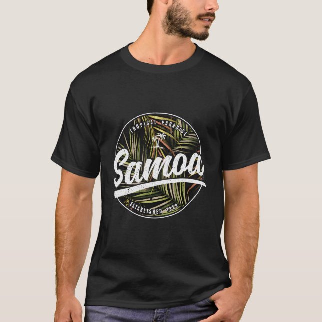 Tropical Palms Samoa Samoan T-Shirt (Front)
