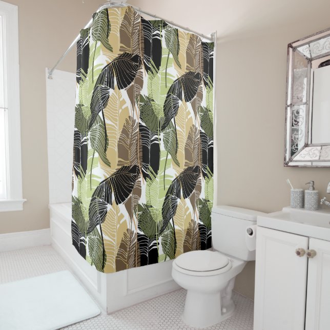 Tropical Palms Shower Curtain  (In Situ)