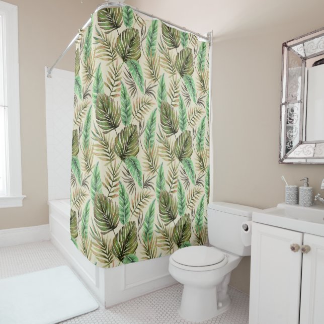 Tropical Palms Shower Curtain  (In Situ)