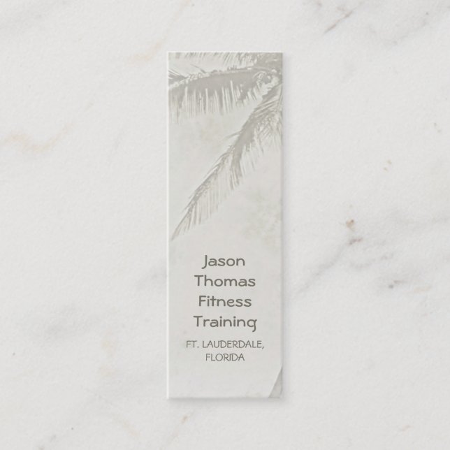 Tropical Palms (skinny / bookmark) Mini Business Card (Front)