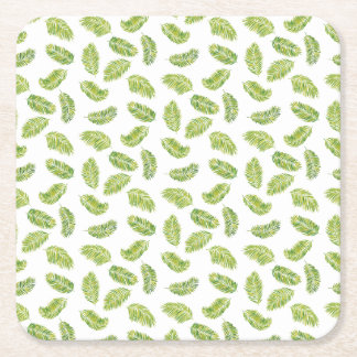 Tropical Palms Square Paper Coaster