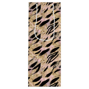 Tropical Palms Tiger Animal Print  Wine Gift Bag