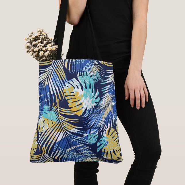 Tropical Palms Tote Bag (Close Up)