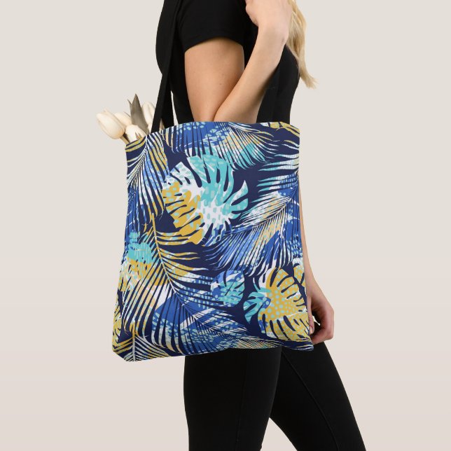 Tropical Palms Tote Bag (Close Up)