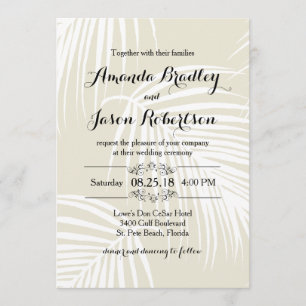 Tropical Palms Wedding Invitation