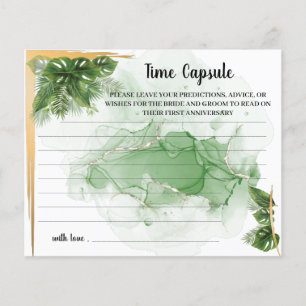 Tropical PalmTime Capsule Advice BridalShower Card